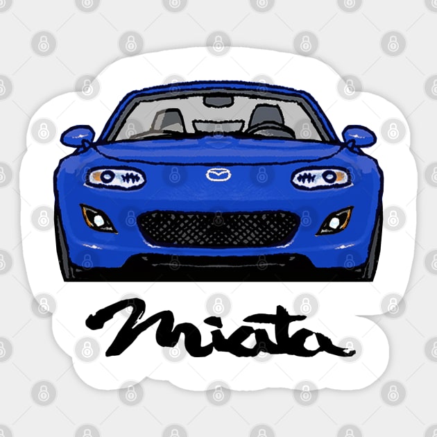 MX5 Miata NC FL Blue Sticker by Woreth